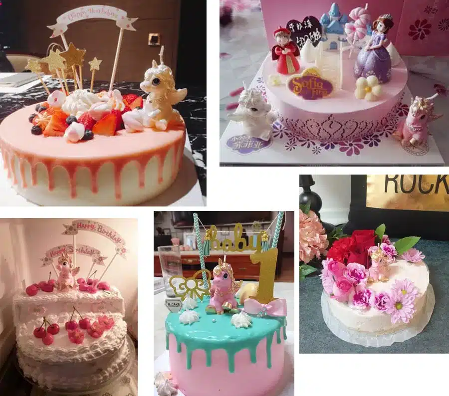 Amazing Mini Unicorn Model Art Cake Candle for Wedding Party Children Baby Birthday Candles Decor Pink Pony Candles Party Gifts 14