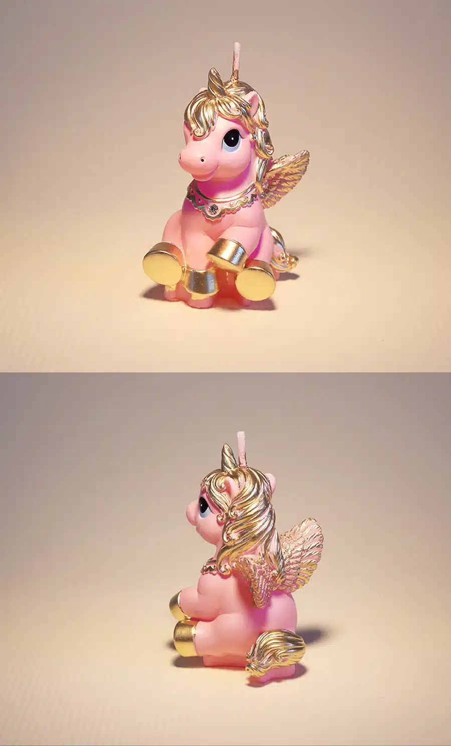 Amazing Mini Unicorn Model Art Cake Candle for Wedding Party Children Baby Birthday Candles Decor Pink Pony Candles Party Gifts 16