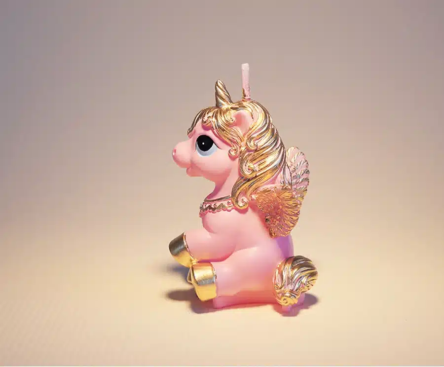 Amazing Mini Unicorn Model Art Cake Candle for Wedding Party Children Baby Birthday Candles Decor Pink Pony Candles Party Gifts 17