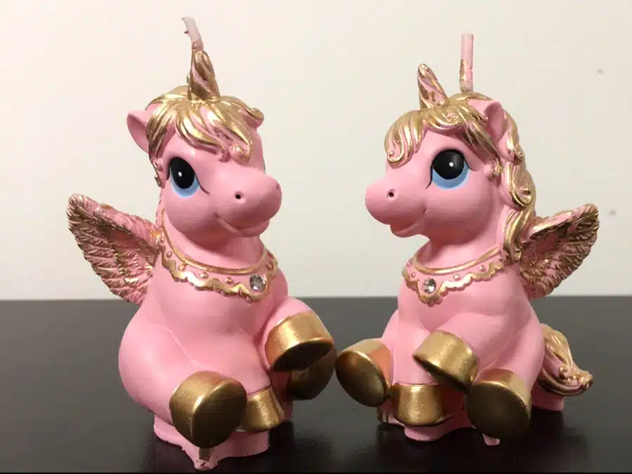 Amazing Mini Unicorn Model Art Cake Candle for Wedding Party Children Baby Birthday Candles Decor Pink Pony Candles Party Gifts 18