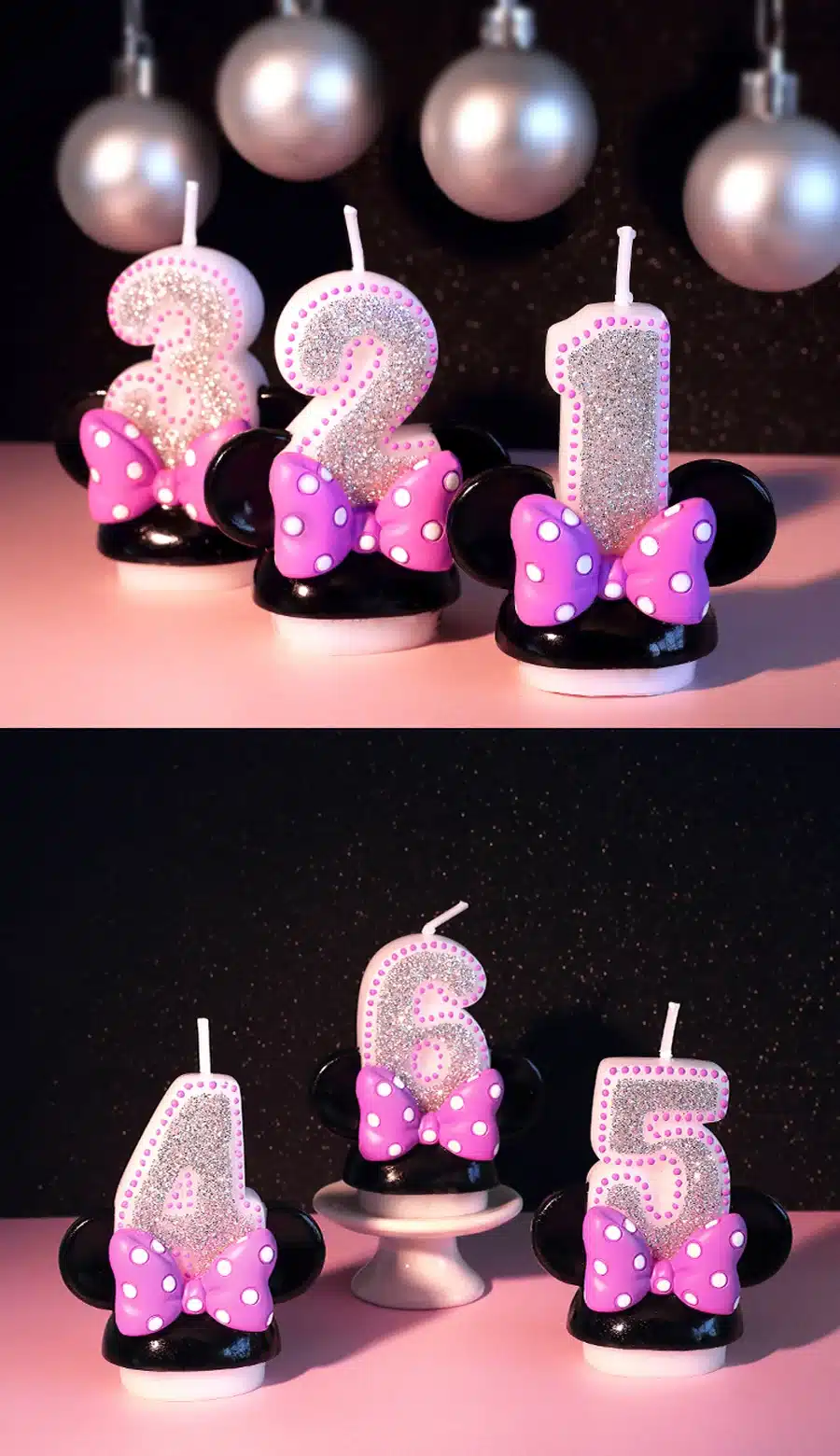 0-9 Creative Cartoon Digital Cake Candle for Birthday Pink Smokeless Art Candle Cake Decor Party Hundred Days Full Moon Candles 12