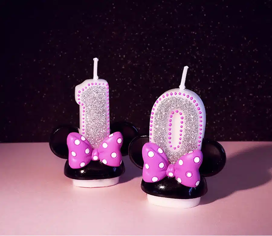 0-9 Creative Cartoon Digital Cake Candle for Birthday Pink Smokeless Art Candle Cake Decor Party Hundred Days Full Moon Candles 14