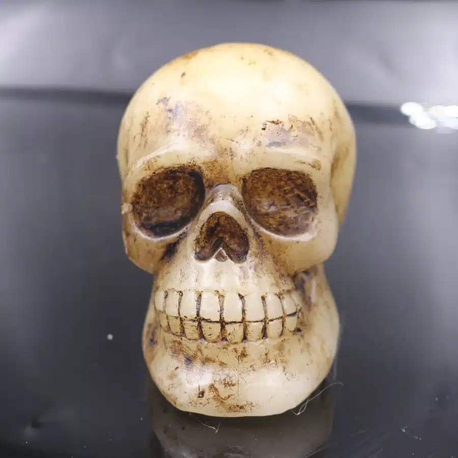 Flameless Human Mini Skull LED Candles Lamp Paraffin Wax Electronic Candle Light Halloween Toy Holiday Party Gift Decor 24