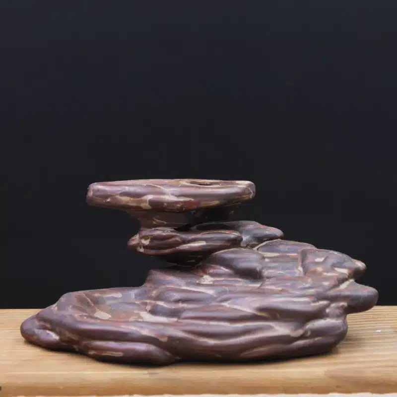 T Black Ceramic Incense Burner Smoke Backflow Cone Cense Holder Home Furnace Step Step High Temple Candle Aromatherapy Furnace 19