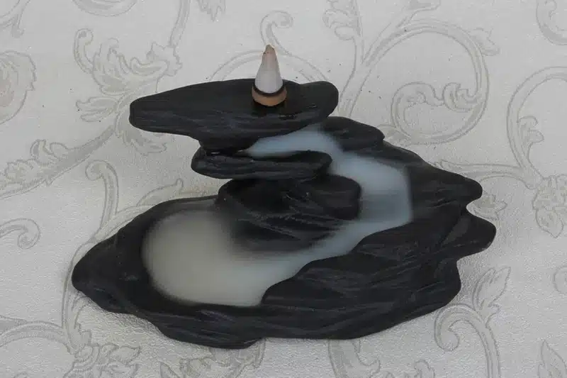 T Black Ceramic Incense Burner Smoke Backflow Cone Cense Holder Home Furnace Step Step High Temple Candle Aromatherapy Furnace 23