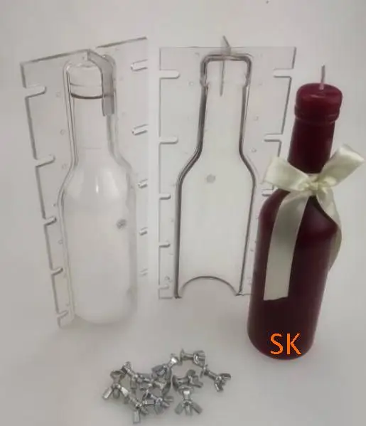 diy candle mould easy handle beerbottle-shaped candle mold free shipping 2