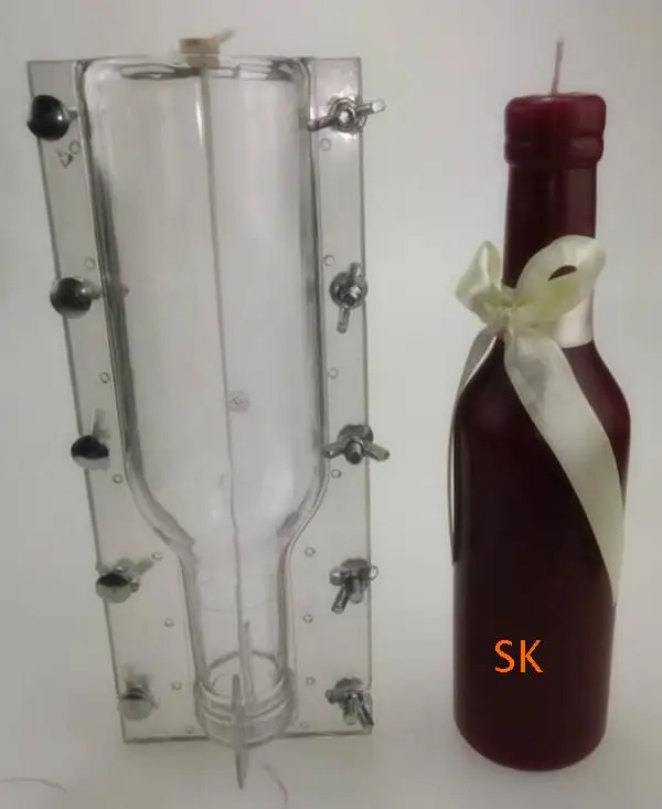 diy candle mould easy handle beerbottle-shaped candle mold free shipping 3