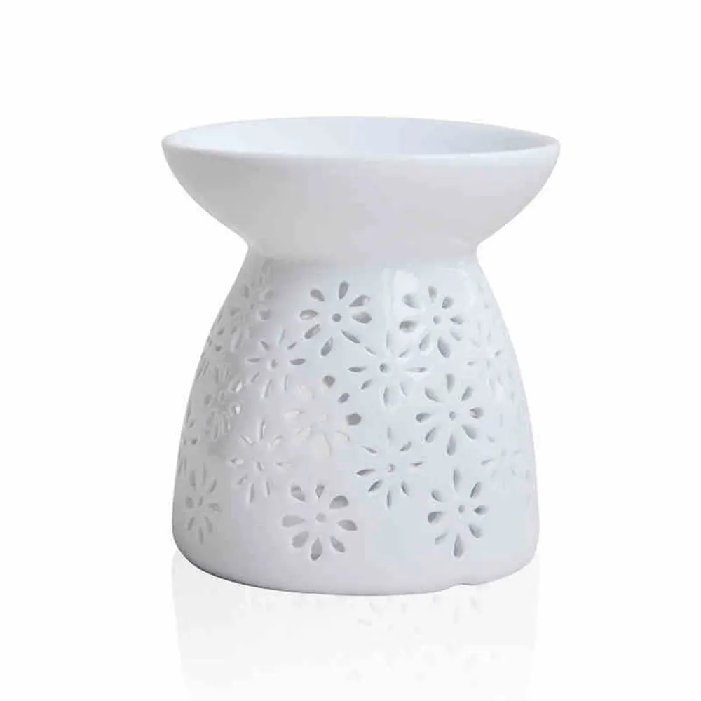 Mini Ceramic Aroma Essential Oil Lamp Hollowing Candle Furnace Essential Oil Furnace Incense Burners Home Furnishing Decoration 17