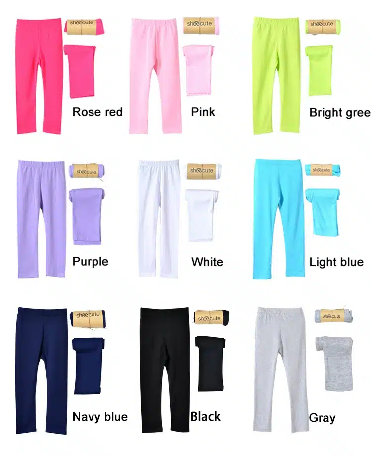 Girl Pants Soft Elastic Modal Cotton Kids Leggings Candy Color Girls Skinny Pants Trousers Solid Color 2-13Y Children Trousers 10