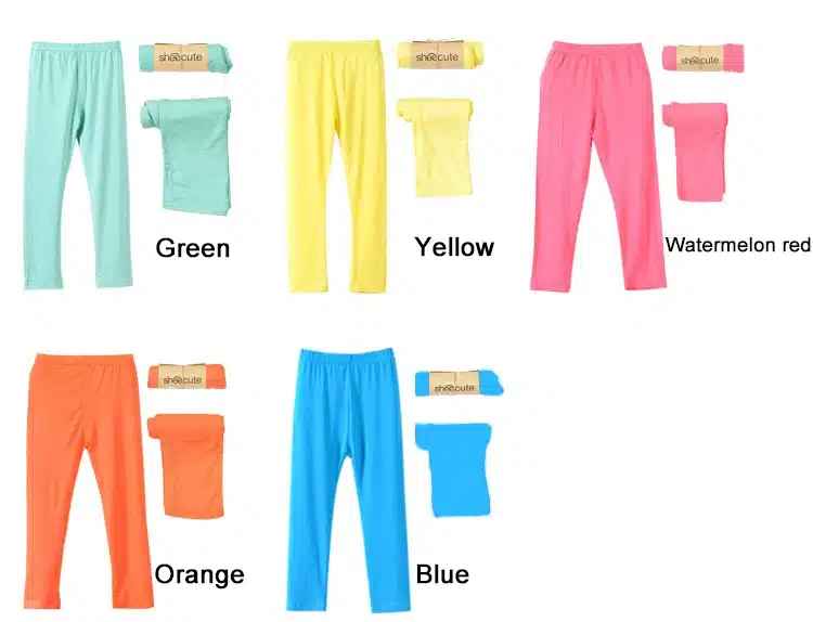 Girl Pants Soft Elastic Modal Cotton Kids Leggings Candy Color Girls Skinny Pants Trousers Solid Color 2-13Y Children Trousers 11