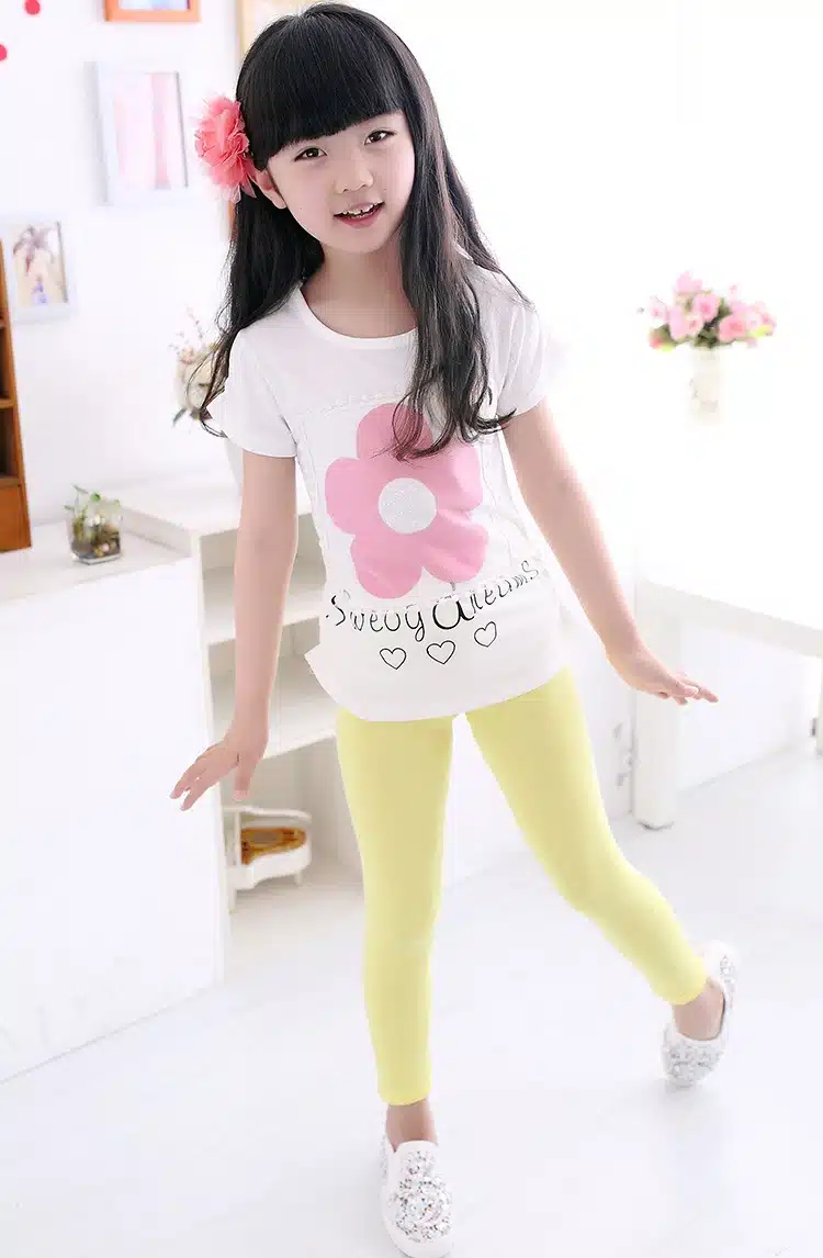 Girl Pants Soft Elastic Modal Cotton Kids Leggings Candy Color Girls Skinny Pants Trousers Solid Color 2-13Y Children Trousers 25