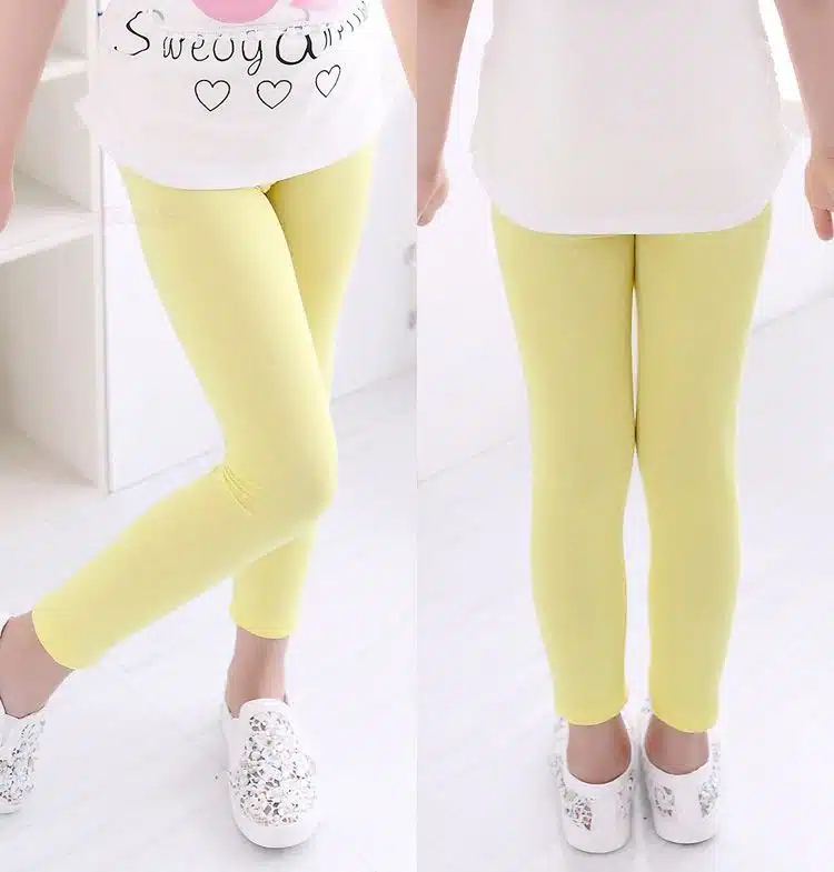 Girl Pants Soft Elastic Modal Cotton Kids Leggings Candy Color Girls Skinny Pants Trousers Solid Color 2-13Y Children Trousers 26