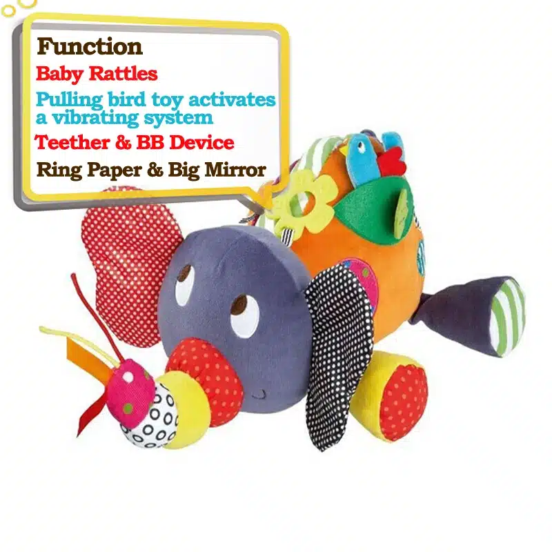 Educational Toys For Baby 0-12 Month Cartoon Plush Elephant Baby Rattles Brinquedos Para Bebe Oyuncak Baby Toys 2