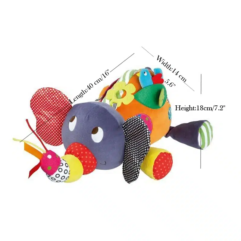 Educational Toys For Baby 0-12 Month Cartoon Plush Elephant Baby Rattles Brinquedos Para Bebe Oyuncak Baby Toys 5