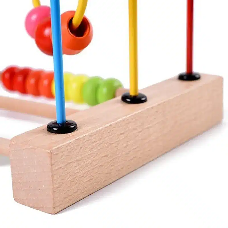 MWZ Wooden Baby Toddler Early Educational Toys Circle First Bead Coaster Maze For Kids Children 15