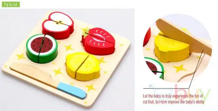 Wooden Toy Kitchen Cut Fruits Vegetables Dessert Kids Cooking Kitchen Toy Food Pretend Play Puzzle Educational Toys for Children 13