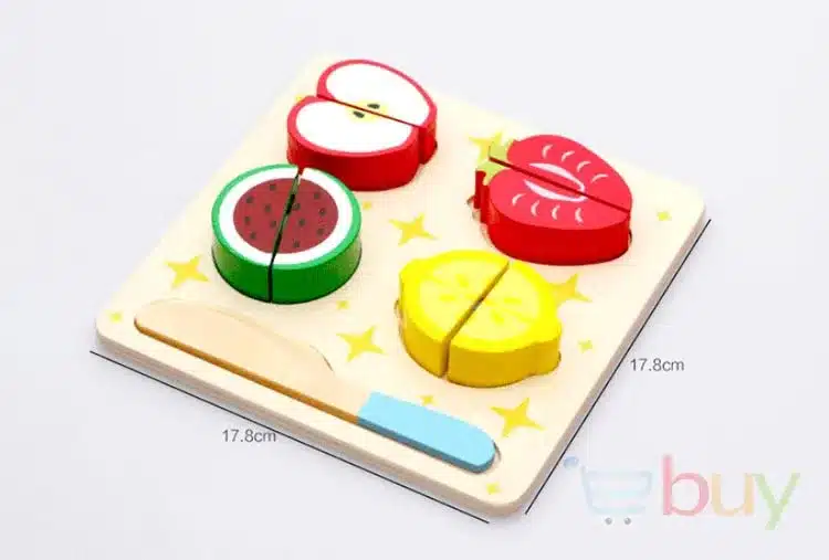 Wooden Toy Kitchen Cut Fruits Vegetables Dessert Kids Cooking Kitchen Toy Food Pretend Play Puzzle Educational Toys for Children 19