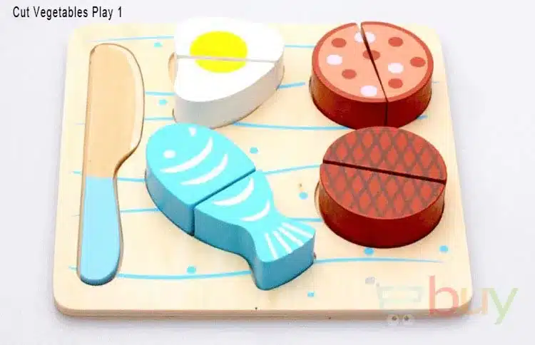 Wooden Toy Kitchen Cut Fruits Vegetables Dessert Kids Cooking Kitchen Toy Food Pretend Play Puzzle Educational Toys for Children 22