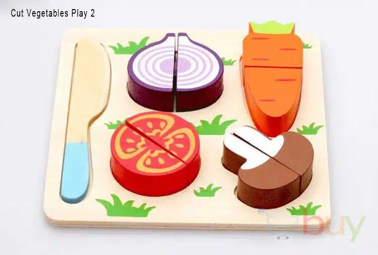 Wooden Toy Kitchen Cut Fruits Vegetables Dessert Kids Cooking Kitchen Toy Food Pretend Play Puzzle Educational Toys for Children 23