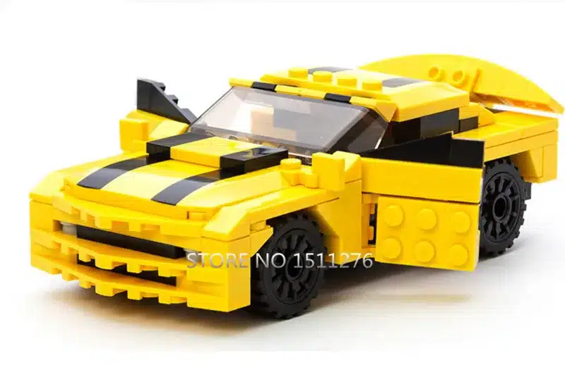225pcs LegoINGs Transformation Robot Yellow Car Bricks City Building Blocks Sets Starwars Creator Educational Toys For Children 9