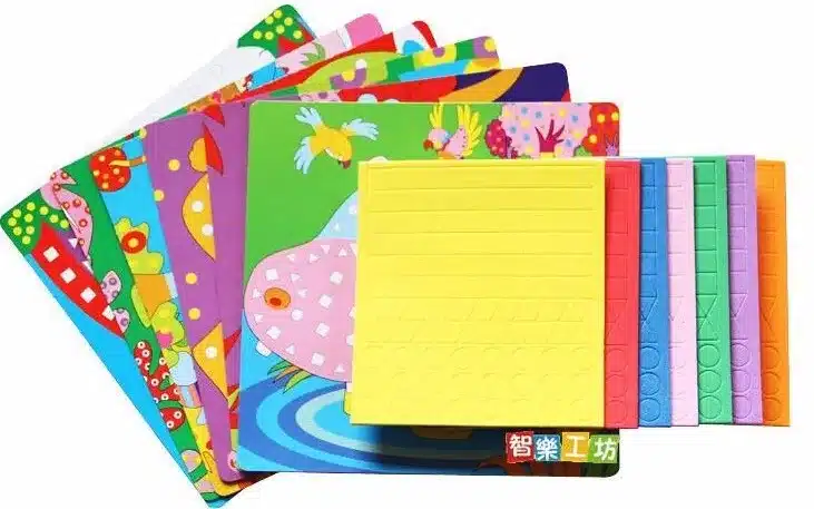 6 Designs per Set Kids EVA Mosaic Stickers Kids Art Crafts DIY Animal Transport 3D Educational Puzzle Toys for Children 16