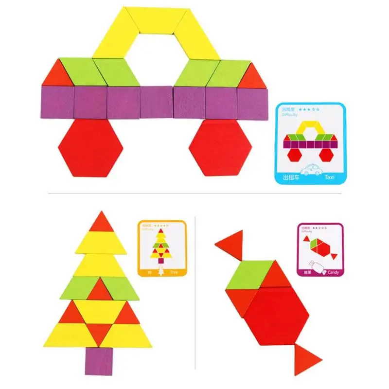 155pcs Montessori Wooden Jigsaw Puzzle Board Set Colorful Baby Educational Wooden Toy for Children Learning Developing Toys 19