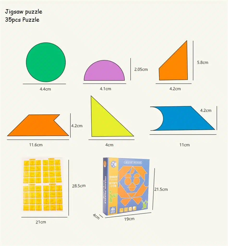 3D Puzzle Set Montessori Toys For Kids Children Boys Oyuncak Juegos Educativos Kids Early Learning Education Jigsaw Tangram 37