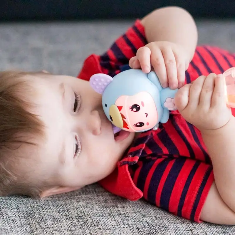 Baby Hand Bell Music Rhythm Lighting Cute Sand Hammer Newborn toy 0-12 Months Educational Rattles for kids BEI JESS 5