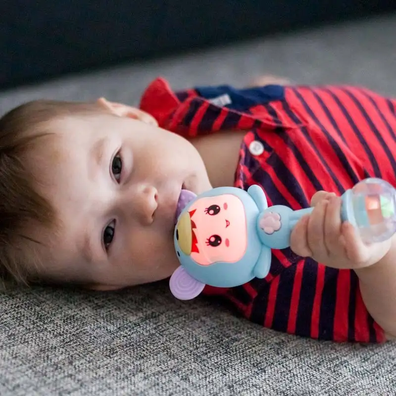 Baby Hand Bell Music Rhythm Lighting Cute Sand Hammer Newborn toy 0-12 Months Educational Rattles for kids BEI JESS 6