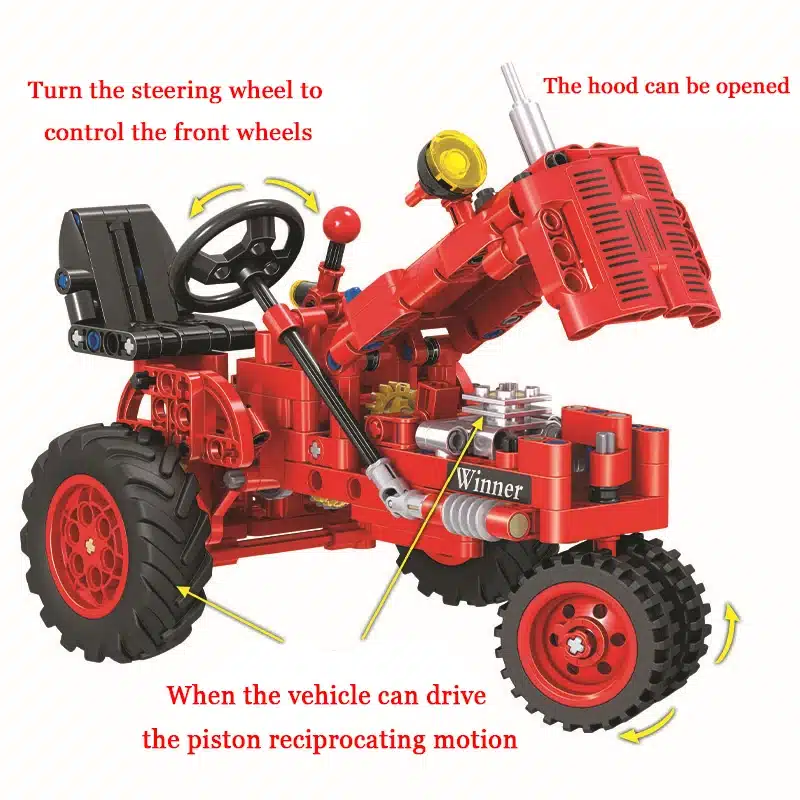 Winner 7070 302pcs Technic Classical Classic Old Tractor building block DIY Educational Brick Toys for children Funny Gift 14