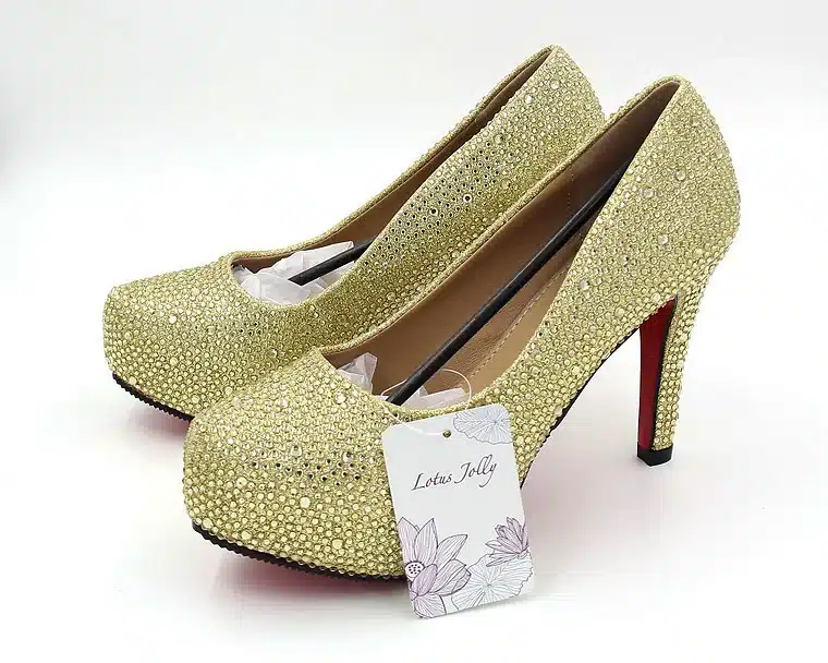 Lotus Jolly 2018 Women Pumps Silver Rhinestone Wedding Shoes Ultra high heels Woman crystal platform Party Shoes Plus size 35-42 33