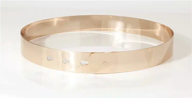 Women Punk Full Metal Mirror skinny Waist Belt 2018 Metallic Gold Plate Wide Lady ceinture sashes for dresses J002 14
