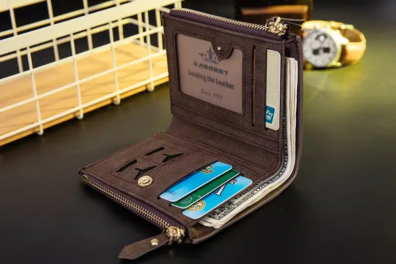 RFID Theft Protec Coin Bag zipper men wallets famous brand mens wallet male money purses Wallets New Design Top Men Wallet 9