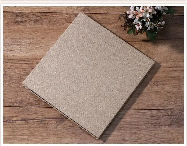 New Linen Self-Adhesive Film DIY Cheap Photo Album Wedding Album Retro Family Large-Capacity Photo Album Handmade Creative Gifts 8