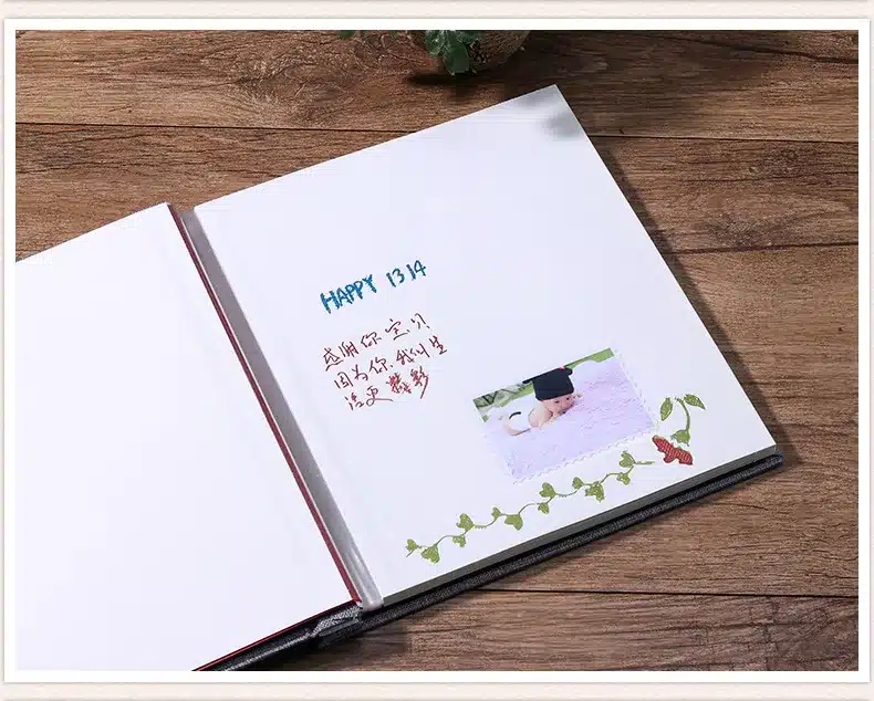 New Linen Self-Adhesive Film DIY Cheap Photo Album Wedding Album Retro Family Large-Capacity Photo Album Handmade Creative Gifts 11