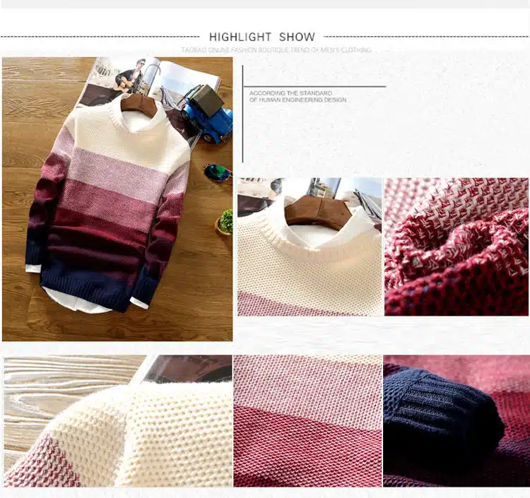 2018 New Spring and Autumn Fashion Casual Sweater O-Neck Slim Fit Knitting Mens Sweaters And Pullovers Men Pullover Men XXL 3