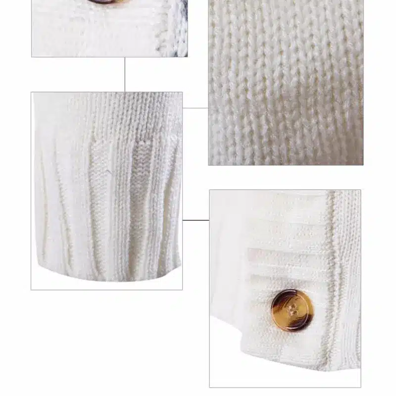 Loldeal Men Sueter Hombre Sweater Men Fashion Autumn Winter Snowflake Thick Warm Knitwear Cardigan Men Size 2XL 20