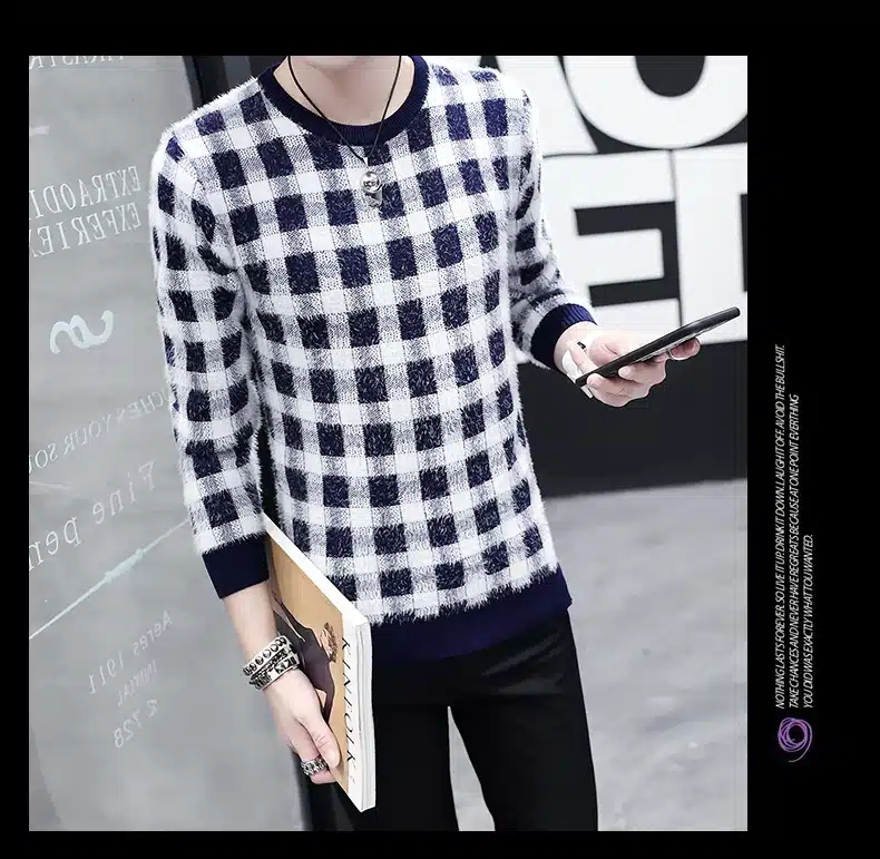LENSTID 9 Styles 2018 Autumn Winter New Casual Sweater Men Pattern Knitted Pullovers Fashion Slim Fit Christmas Gift Male 6616# 6