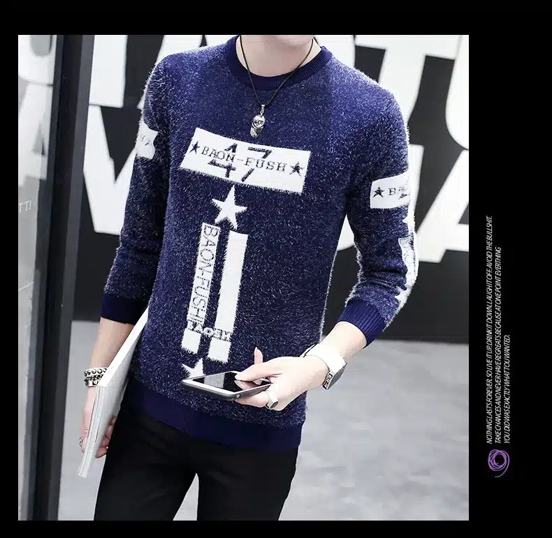 LENSTID 9 Styles 2018 Autumn Winter New Casual Sweater Men Pattern Knitted Pullovers Fashion Slim Fit Christmas Gift Male 6616# 12