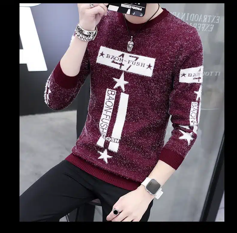 LENSTID 9 Styles 2018 Autumn Winter New Casual Sweater Men Pattern Knitted Pullovers Fashion Slim Fit Christmas Gift Male 6616# 13