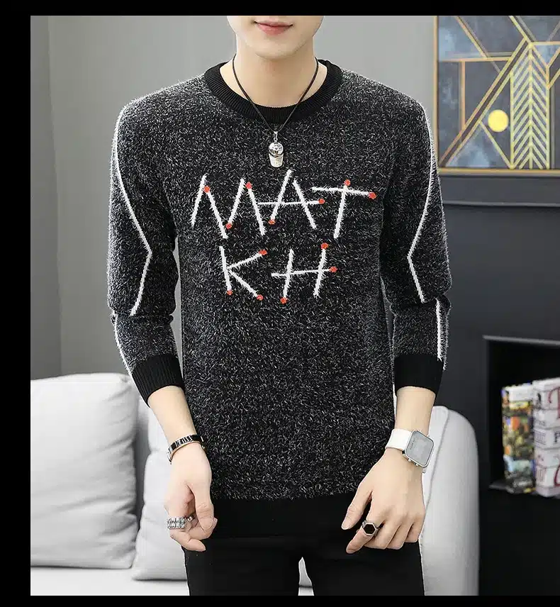 LENSTID 9 Styles 2018 Autumn Winter New Casual Sweater Men Pattern Knitted Pullovers Fashion Slim Fit Christmas Gift Male 6616# 16