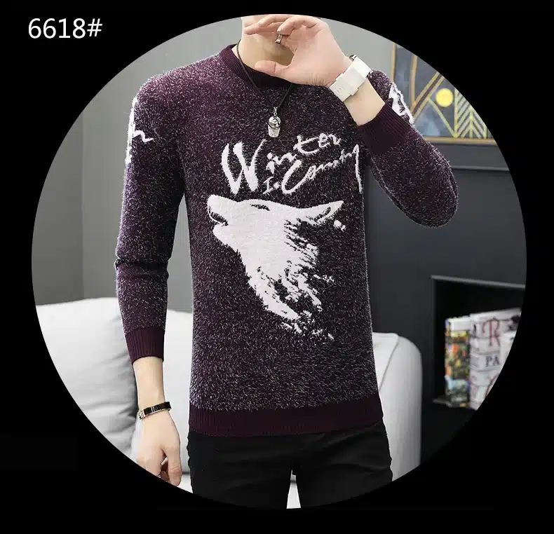 LENSTID 9 Styles 2018 Autumn Winter New Casual Sweater Men Pattern Knitted Pullovers Fashion Slim Fit Christmas Gift Male 6616# 18