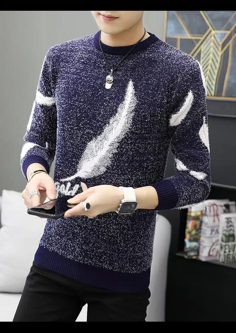 LENSTID 9 Styles 2018 Autumn Winter New Casual Sweater Men Pattern Knitted Pullovers Fashion Slim Fit Christmas Gift Male 6616# 23