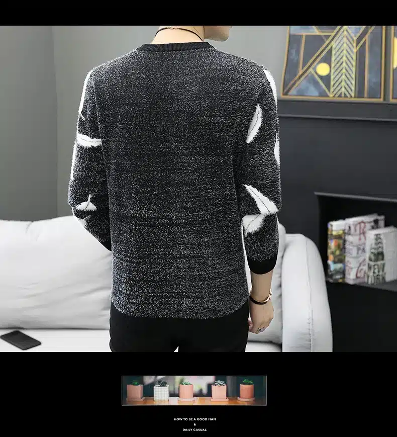 LENSTID 9 Styles 2018 Autumn Winter New Casual Sweater Men Pattern Knitted Pullovers Fashion Slim Fit Christmas Gift Male 6616# 25