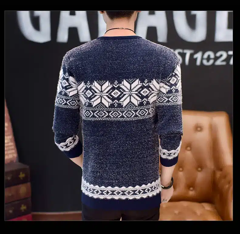 LENSTID 9 Styles 2018 Autumn Winter New Casual Sweater Men Pattern Knitted Pullovers Fashion Slim Fit Christmas Gift Male 6616# 33