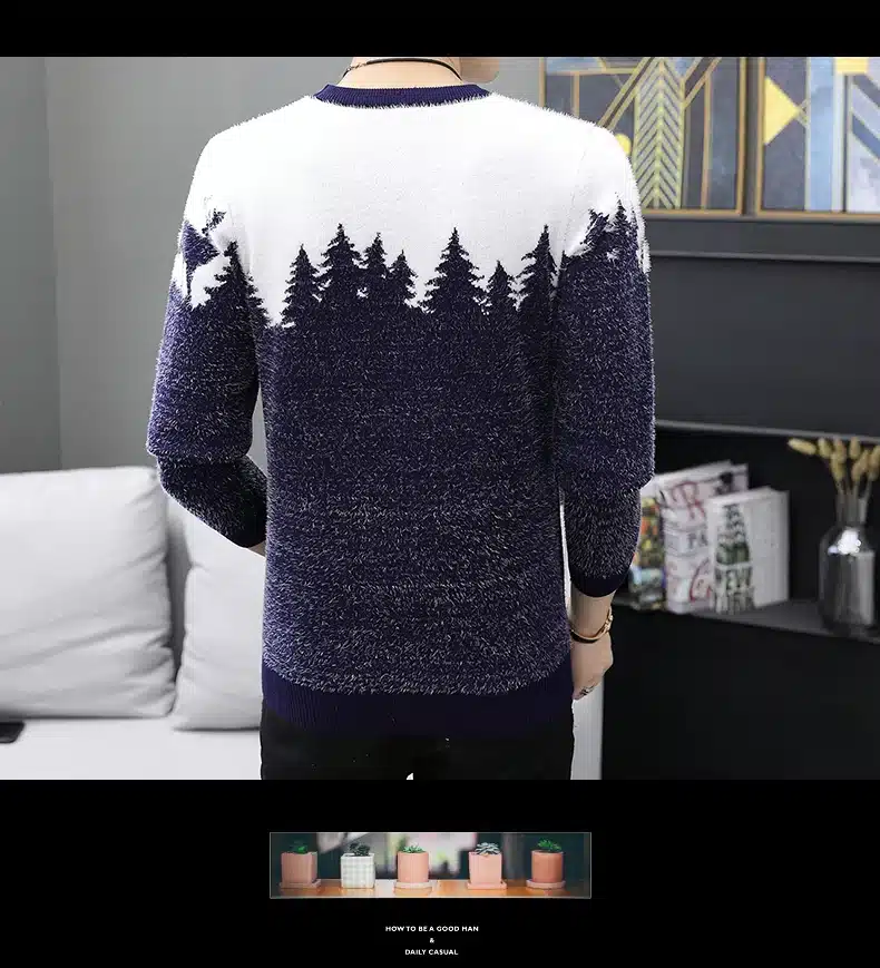 LENSTID 9 Styles 2018 Autumn Winter New Casual Sweater Men Pattern Knitted Pullovers Fashion Slim Fit Christmas Gift Male 6616# 36
