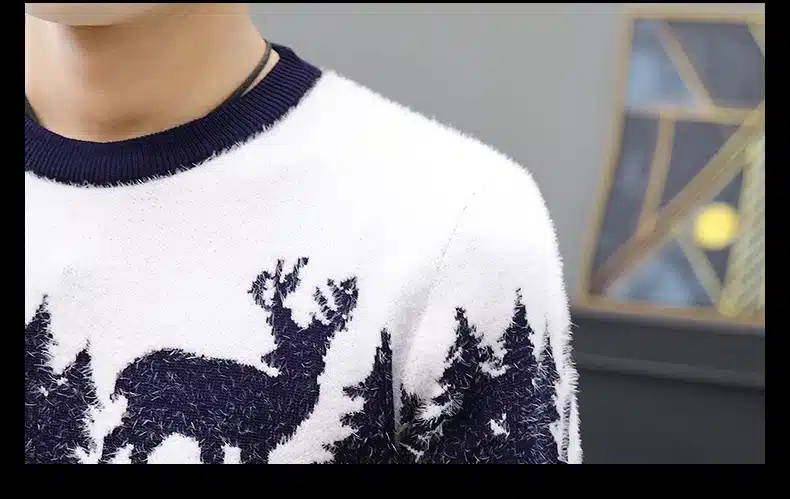 LENSTID 9 Styles 2018 Autumn Winter New Casual Sweater Men Pattern Knitted Pullovers Fashion Slim Fit Christmas Gift Male 6616# 38