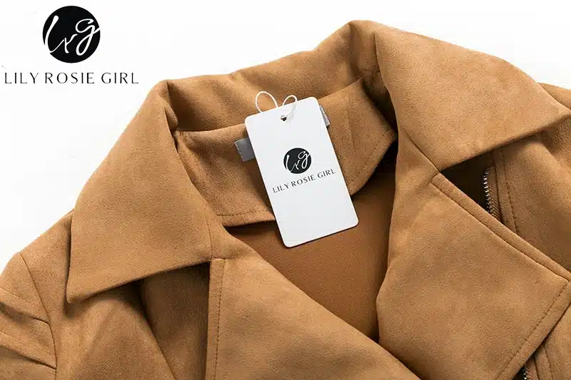 Lily Rosie Girl Casual Suede Leather Women Jacket Ruffle Long Sleeve Short Coats 2018 Spring Female Fuax Coat Outerwear Crop Top 22