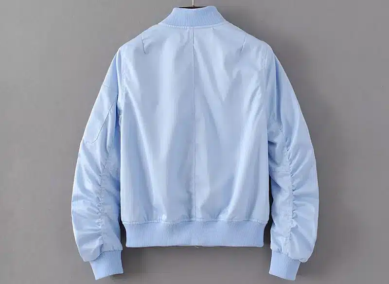 2018 Spring Casual Bomber Jacket Women Basic Jacket Pocket Zipper Windbreaker Tops Fashion Coat Female Stand Collar Outerwear 14