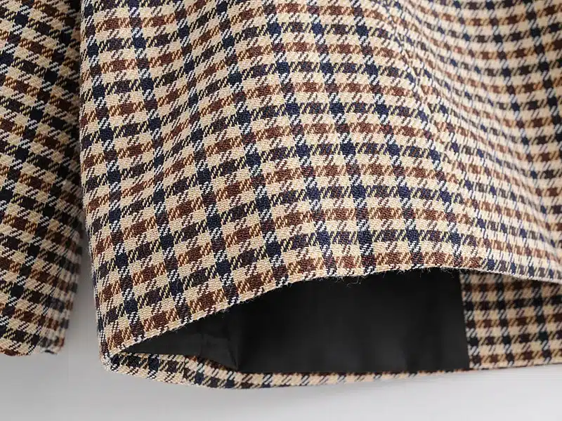 2019 spring jacket women blazer coat casual plaid womens clothing long sleeve coat women 18